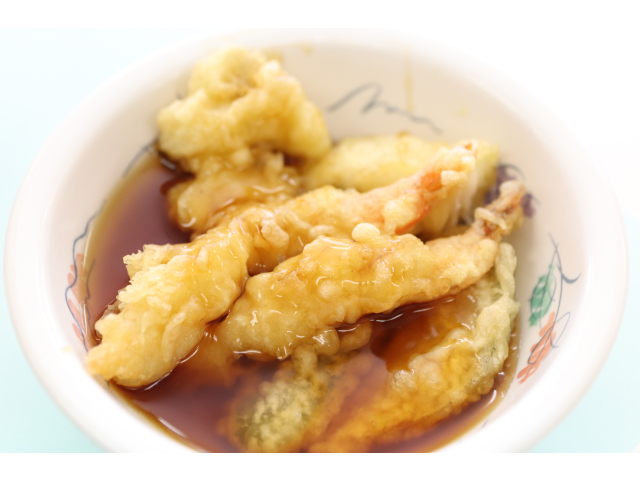 天ぷら🍤天つゆは餡になってて食べやすかったです🥰