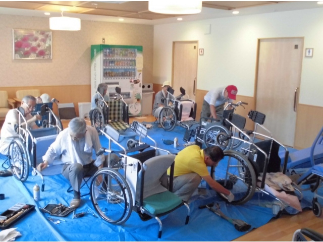 車椅子清掃整備のボランティア