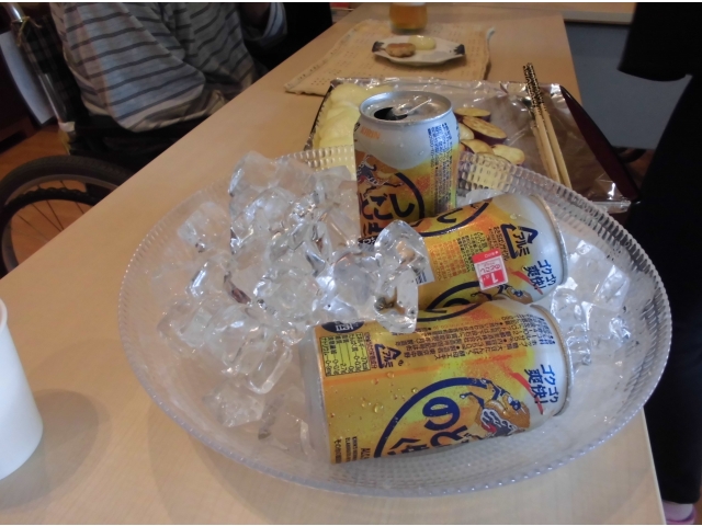 冷え冷えのビールもありますよ