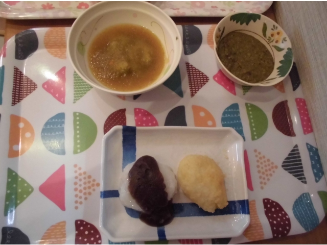 普段は粥を食べている方