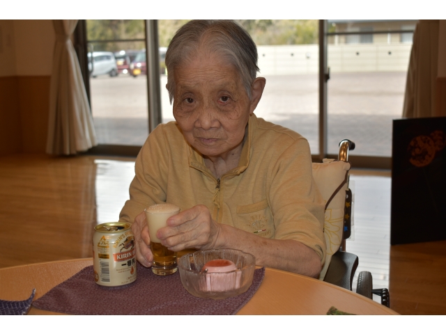 ビールとあまおうプリン