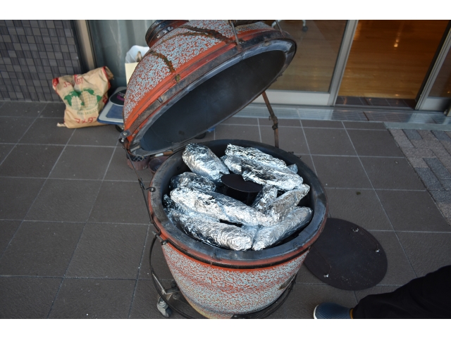 岡崎苑の焼き芋機