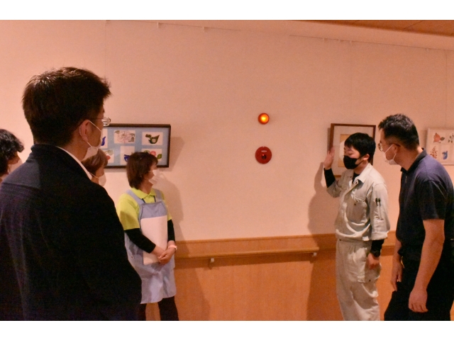 火災報知器ボタンの復旧方法もご説明いただきました