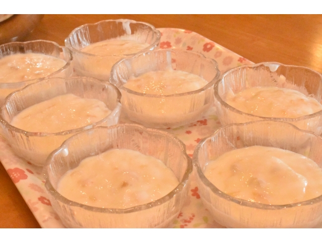 盛り付け完了！あとは冷やすだけ(^^♪