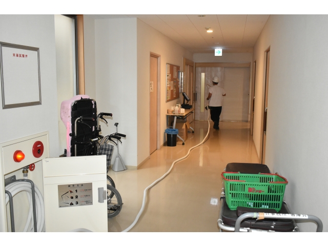 消火栓での訓練も