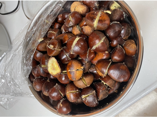 ホックリ茹であがったっぺ🌰