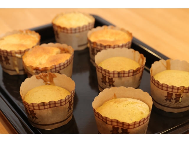 おいしそうに焼き上がりました🍰