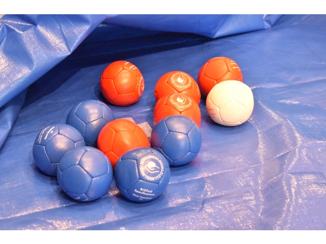 食後の腹ごなしにボッチャを体験🥎