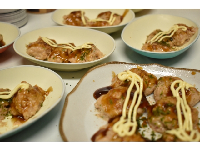 こちらは嚥下が難しい方の柔らかたこ焼き😄