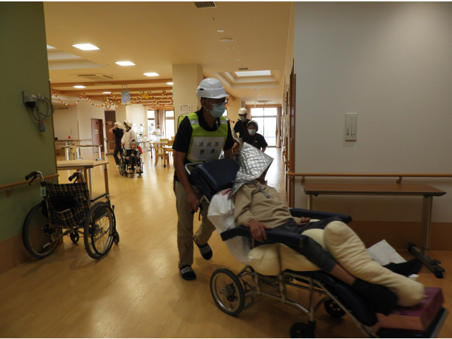 各町から避難場所へ