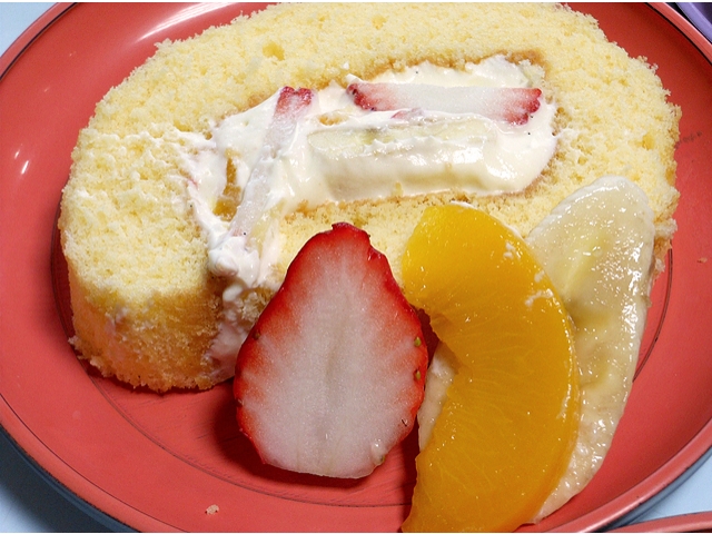 クルクル巻いて出来上がり☆