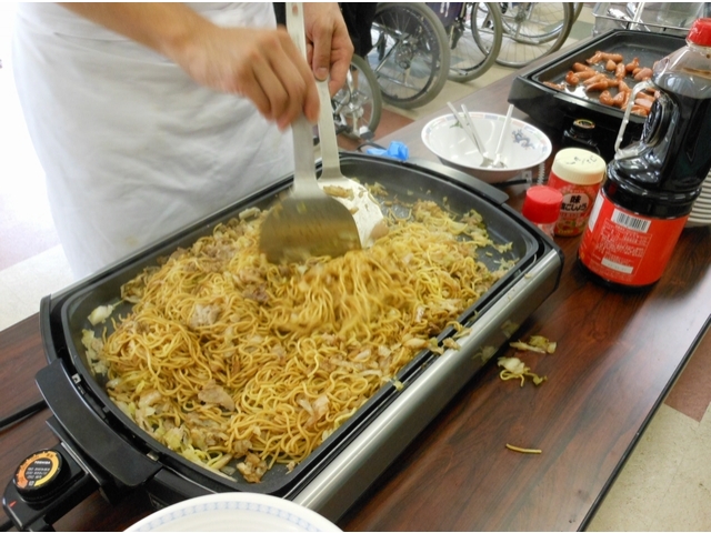 焼きたての焼そばは良い香り