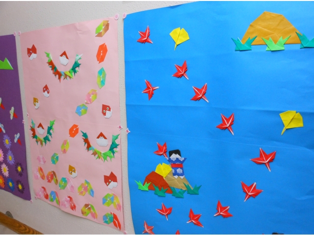 折り紙による貼り絵作品