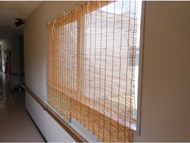 見た目も涼し気なすだれ