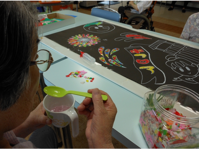 ちょっと一息つきながら