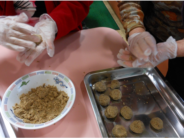 まあるく丸めて