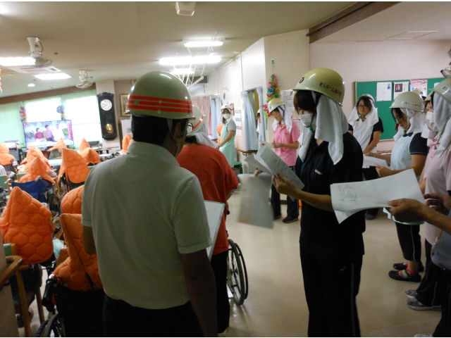 避難終了を報告。