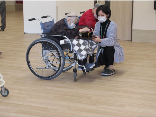 ユニット入居者様の焼香です。