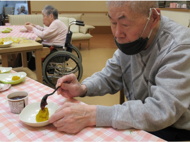 あずきをトッピング