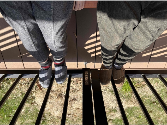 太陽の日差しを感じながら