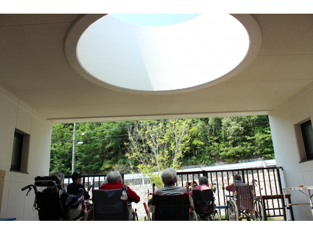 テラスでのんびり