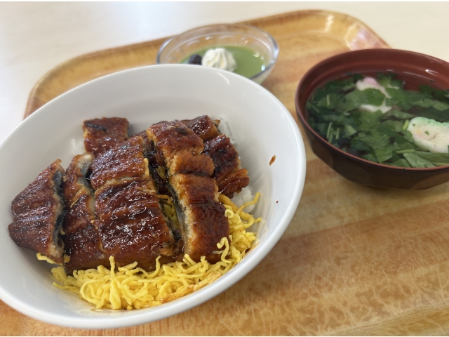 大きな鰻丼！