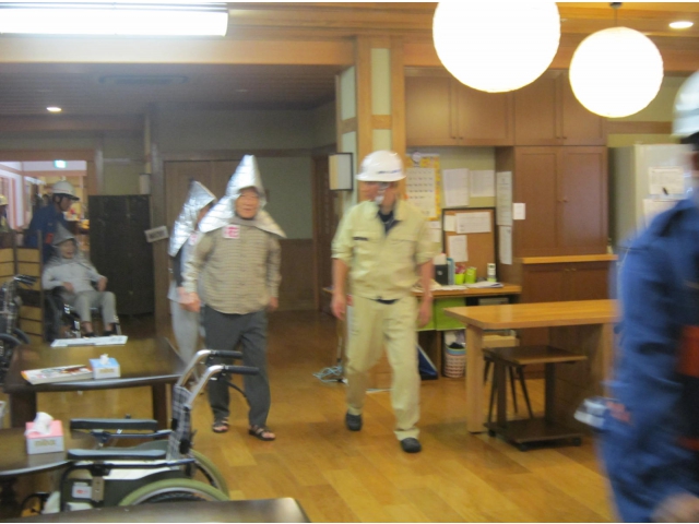 避難訓練の様子