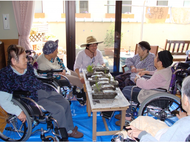 植え終わり、さぁ休憩