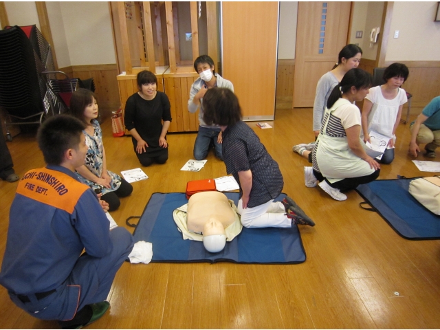 救命処置の実技