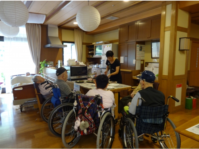 おはぎ作りの様子