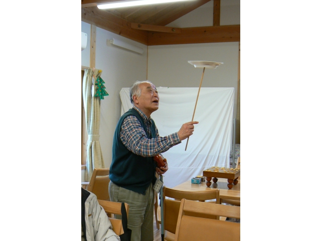 皿回し体験の様子