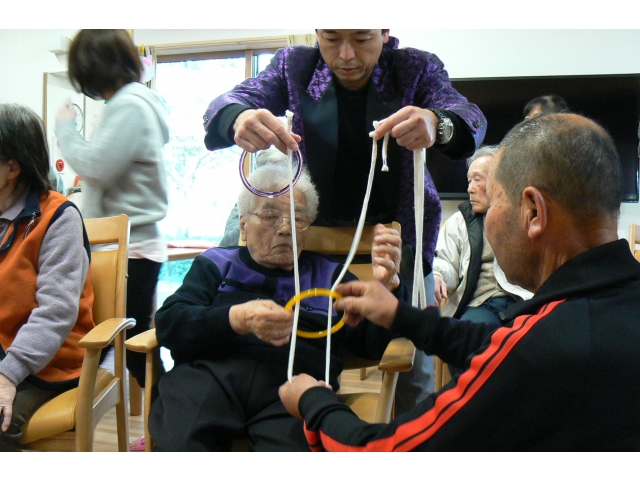 マジック体験の様子