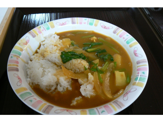 カレー作りも大好評