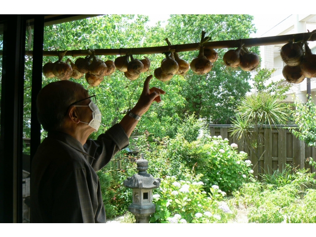 吊るして干して
保存します♪