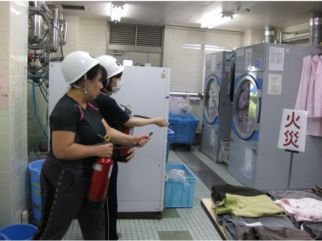 洗濯室より火災発生！