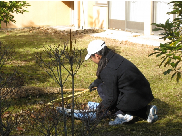 寒い中での作業です！！