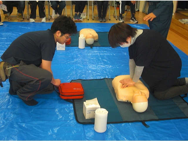 AEDも使って行いました