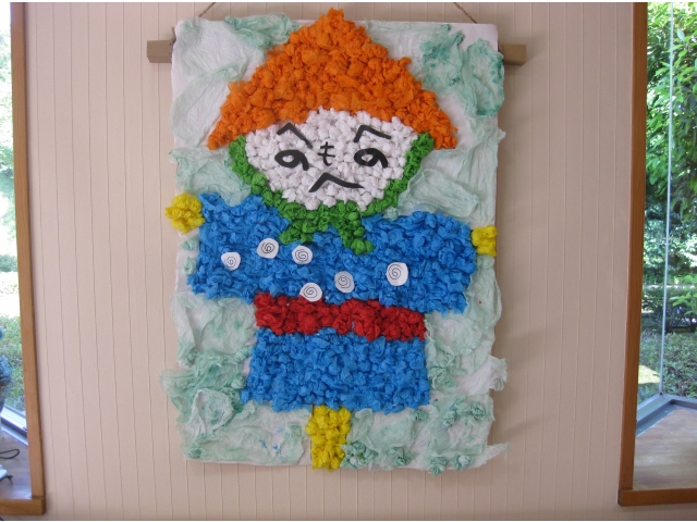 みんなで作った案山子