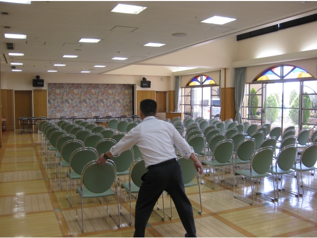 準備中のひとコマ。ピシっと揃いました＾＾