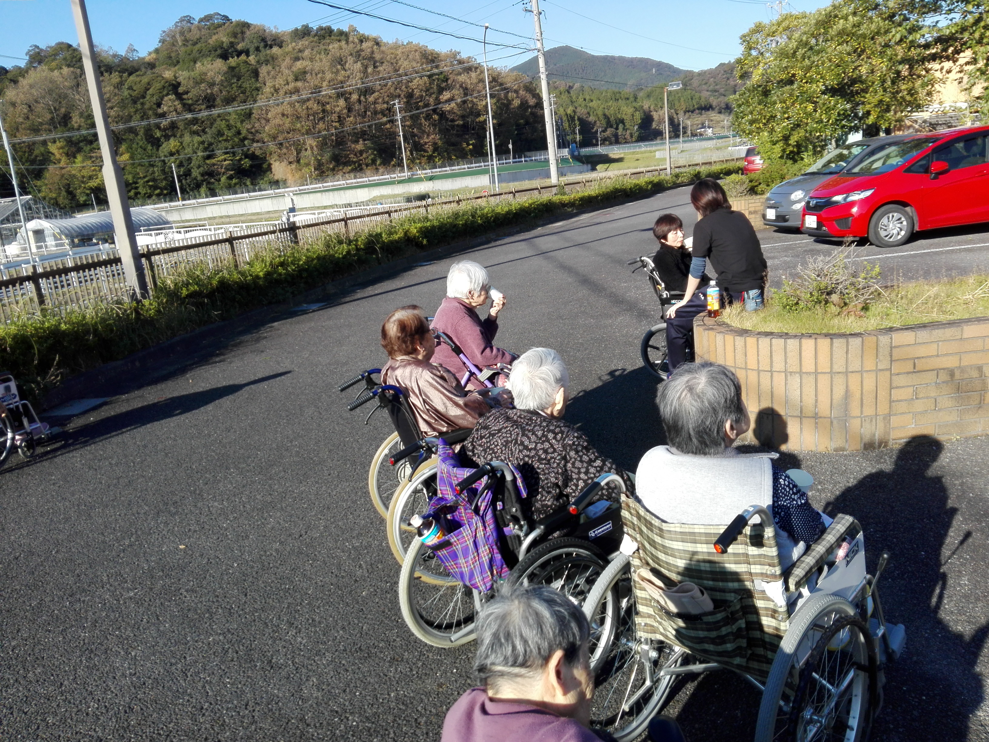 お茶を飲んで休憩