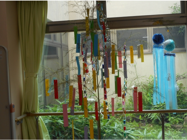 1階に設置した竹