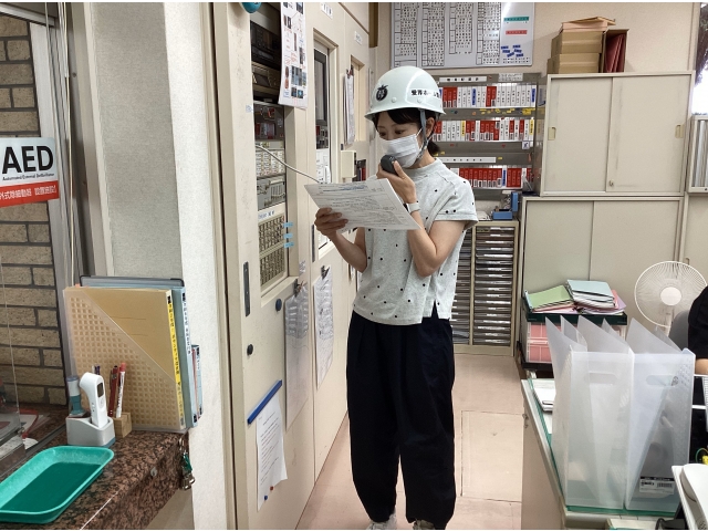 訓練開始します！「火災が発生しました」