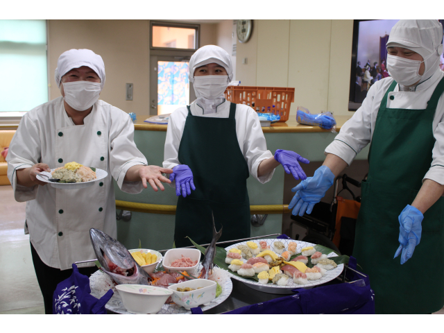 厨房スタッフが用意しました。