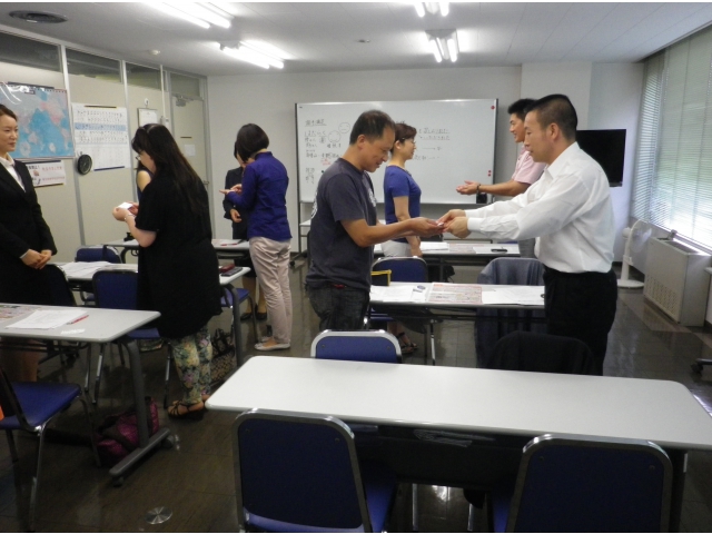 名刺の受け方練習