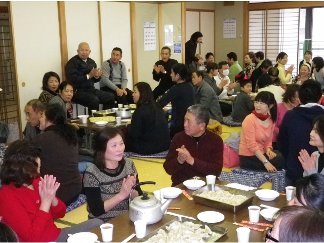餃子をおいしくいただきました