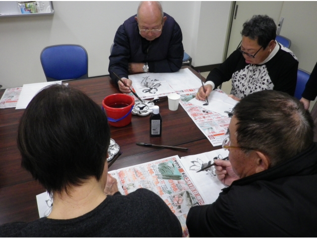 お手本を見ながら画きました