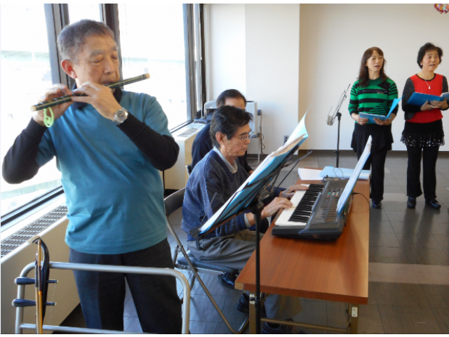 楽器を演奏されました