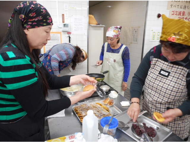 アンコをのせて完成です