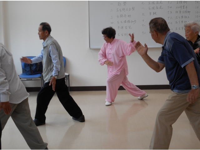 太極拳の練習風景