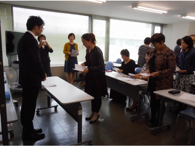 結婚式受付場面の練習